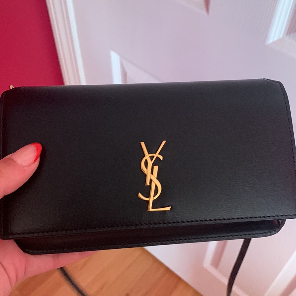 Saint Laurent Chain Leather Pouch